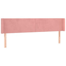 vidaXL rózsaszín bársony LED-es fejtámla 163x16x78/88 cm