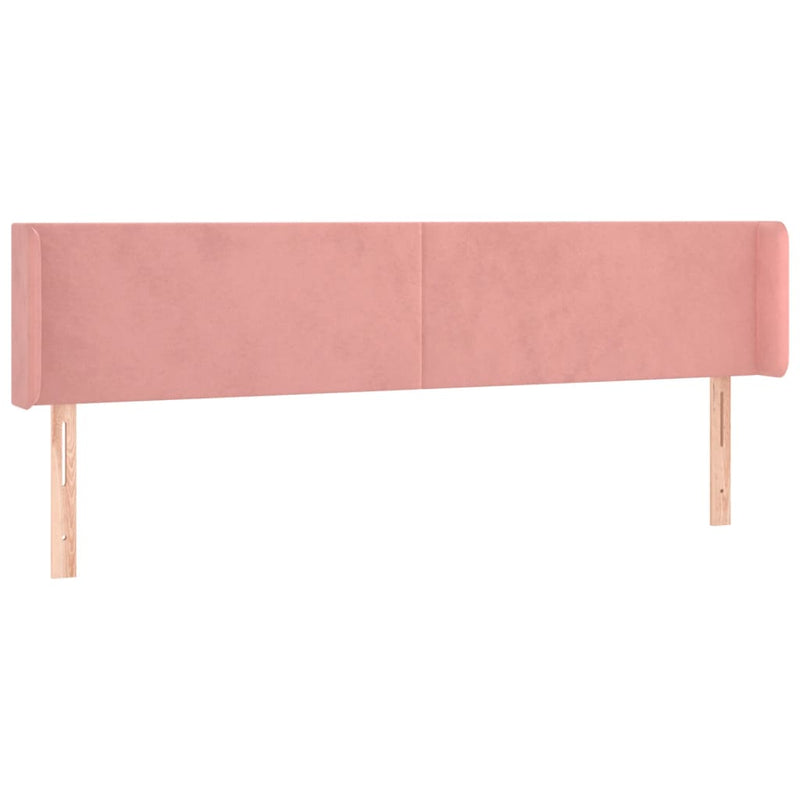 vidaXL rózsaszín bársony LED-es fejtámla 163x16x78/88 cm