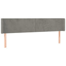 vidaXL világosszürke bársony LED-es fejtámla 183 x 16 x 78/88 cm