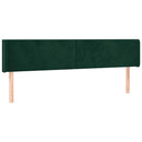vidaXL sötétzöld bársony LED-es fejtámla 183 x 16 x 78/88 cm