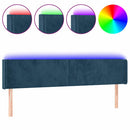vidaXL sötétkék bársony LED-es fejtámla 183 x 16 x 78/88 cm