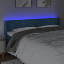vidaXL sötétkék bársony LED-es fejtámla 183 x 16 x 78/88 cm