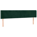 vidaXL sötétzöld bársony LED-es fejtámla 203 x 16 x 78/88 cm