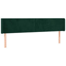 vidaXL sötétzöld bársony LED-es fejtámla 203 x 16 x 78/88 cm