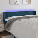 vidaXL sötétkék bársony LED-es fejtámla 203 x 16 x 78/88 cm