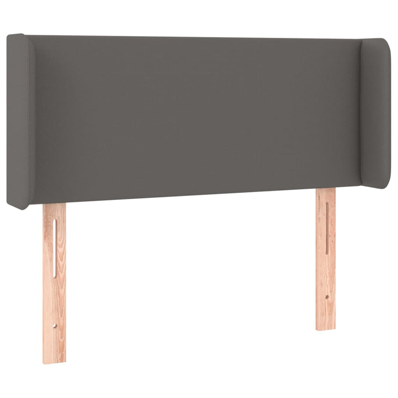 vidaXL szürke műbőr LED-es fejtámla 83x16x78/88 cm