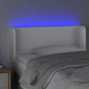 vidaXL fehér műbőr LED-es fejtámla 93x16x78/88 cm