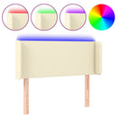 vidaXL krémszínű műbőr LED-es fejtámla 93 x 16 x 78/88 cm