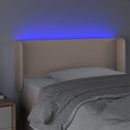 vidaXL cappuccino színű műbőr LED-es fejtámla 103x16x78/88 cm