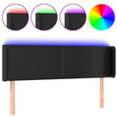 vidaXL fekete műbőr LED-es fejtámla 147 x 16 x 78/88 cm