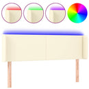 vidaXL krémszínű műbőr LED-es fejtámla 147 x 16 x 78/88 cm
