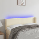 vidaXL krémszínű műbőr LED-es fejtámla 147 x 16 x 78/88 cm
