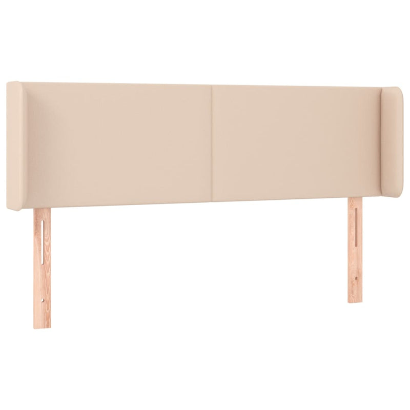 vidaXL cappuccino színű műbőr LED-es fejtámla 147x16x78/88 cm