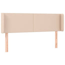 vidaXL cappuccino színű műbőr LED-es fejtámla 147x16x78/88 cm