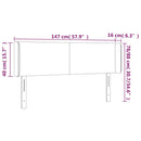 vidaXL cappuccino színű műbőr LED-es fejtámla 147x16x78/88 cm