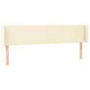 vidaXL krémszínű műbőr LED-es fejtámla 163 x 16 x 78/88 cm