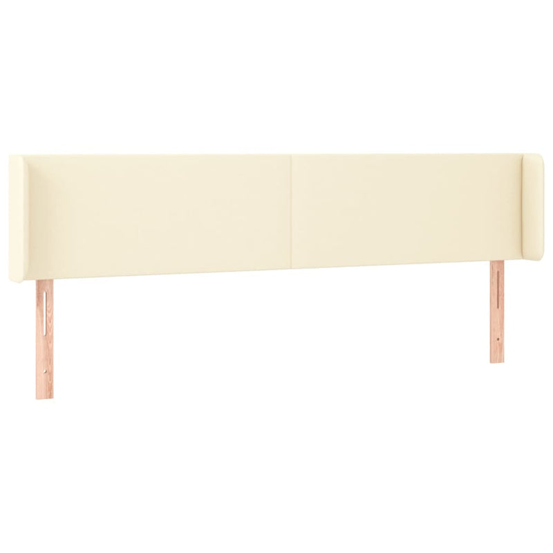 vidaXL krémszínű műbőr LED-es fejtámla 163 x 16 x 78/88 cm
