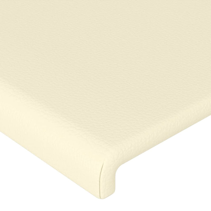 vidaXL krémszínű műbőr LED-es fejtámla 163 x 16 x 78/88 cm