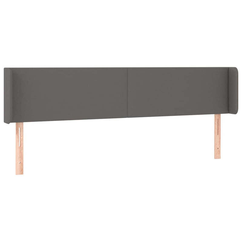 vidaXL szürke műbőr LED-es fejtámla 163x16x78/88 cm