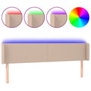 vidaXL cappuccino színű műbőr LED-es fejtámla 163x16x78/88 cm
