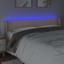 vidaXL cappuccino színű műbőr LED-es fejtámla 163x16x78/88 cm