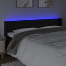 vidaXL fekete műbőr LED-es fejtámla 183 x 16 x 78/88 cm