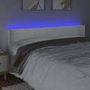 vidaXL fehér műbőr LED-es fejtámla 183x16x78/88 cm