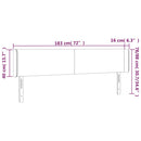 vidaXL krémszínű műbőr LED-es fejtámla 183 x 16 x 78/88 cm