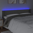 vidaXL szürke műbőr LED-es fejtámla 183x16x78/88 cm