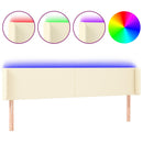 vidaXL krémszínű műbőr LED-es fejtámla 203 x 16 x 78/88 cm