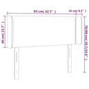 vidaXL világosszürke szövet LED-es fejtámla 83 x 16 x 78/88 cm