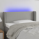 vidaXL világosszürke szövet LED-es fejtámla 83 x 16 x 78/88 cm