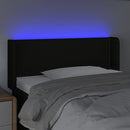 vidaXL fekete szövet LED-es fejtámla 93 x 16 x 78/88 cm
