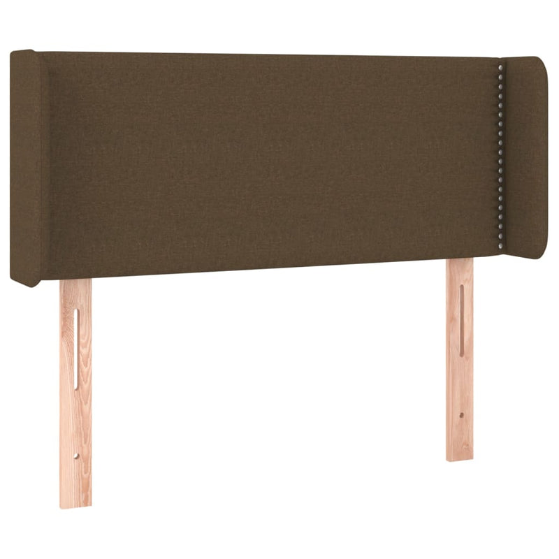 vidaXL sötétbarna szövet LED-es fejtámla 93 x 16 x 78/88 cm