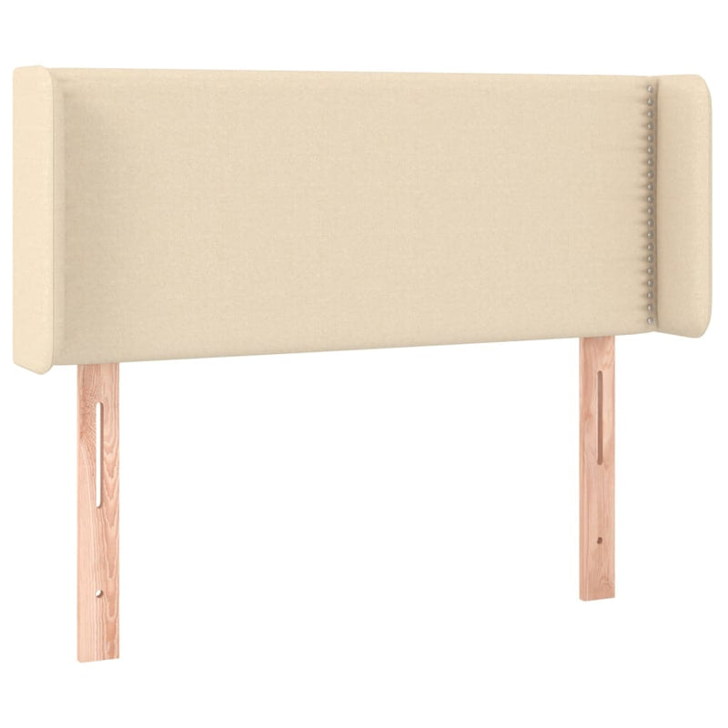 vidaXL krémszínű szövet LED-es fejtámla 93 x 16 x 78/88 cm