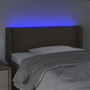 vidaXL tópszínű szövet LED-es fejtámla 103 x 16 x 78/88 cm