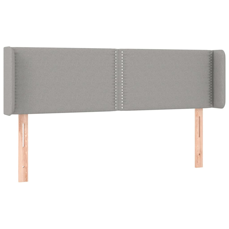 vidaXL világosszürke szövet LED-es fejtámla 147 x 16 x 78/88 cm