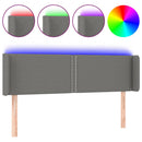 vidaXL sötétszürke szövet LED-es fejtámla 147 x 16 x 78/88 cm