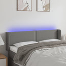 vidaXL sötétszürke szövet LED-es fejtámla 147 x 16 x 78/88 cm
