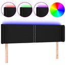 vidaXL fekete szövet LED-es fejtámla 147 x 16 x 78/88 cm