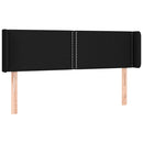 vidaXL fekete szövet LED-es fejtámla 147 x 16 x 78/88 cm