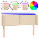 vidaXL krémszínű szövet LED-es fejtámla 147 x 16 x 78/88 cm