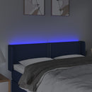 vidaXL kék szövet LED-es fejtámla 147 x 16 x 78/88 cm