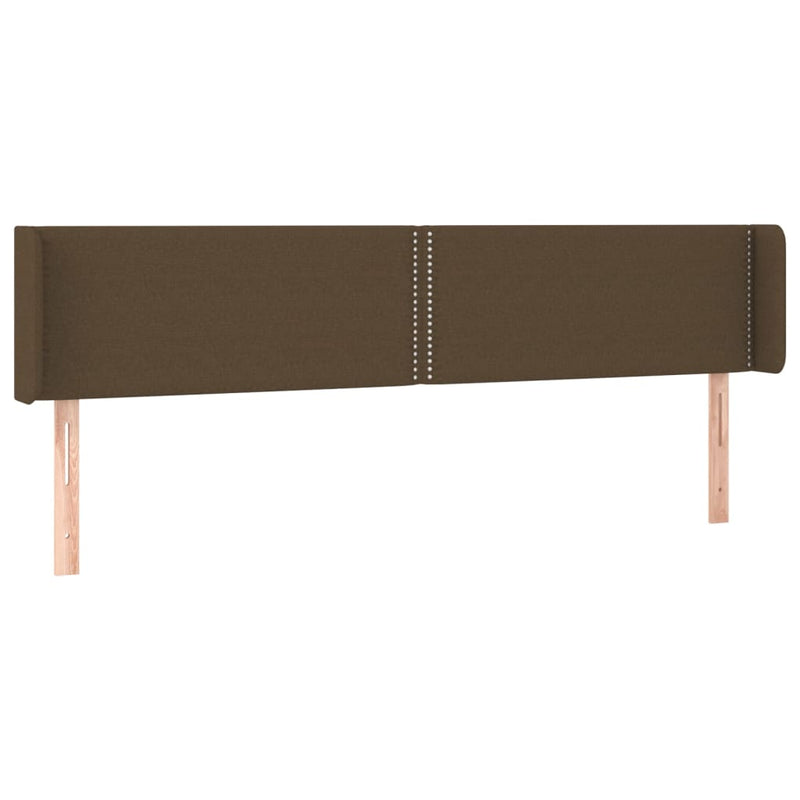 vidaXL sötétbarna szövet LED-es fejtámla 163 x 16 x 78/88 cm