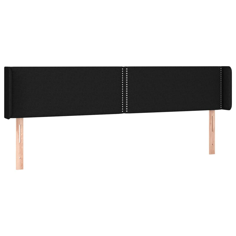 vidaXL fekete szövet LED-es fejtámla 183 x 16 x 78/88 cm
