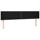 vidaXL fekete szövet LED-es fejtámla 183 x 16 x 78/88 cm