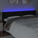 vidaXL fekete szövet LED-es fejtámla 183 x 16 x 78/88 cm