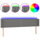 vidaXL sötétszürke szövet LED-es fejtámla 203 x 16 x 78/88 cm