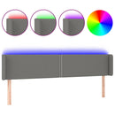vidaXL sötétszürke szövet LED-es fejtámla 203 x 16 x 78/88 cm
