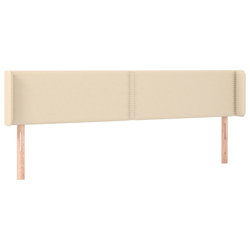 vidaXL krémszínű szövet LED-es fejtámla 203 x 16 x 78/88 cm